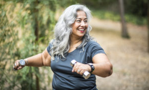 Senior Mexican Woman Working Out